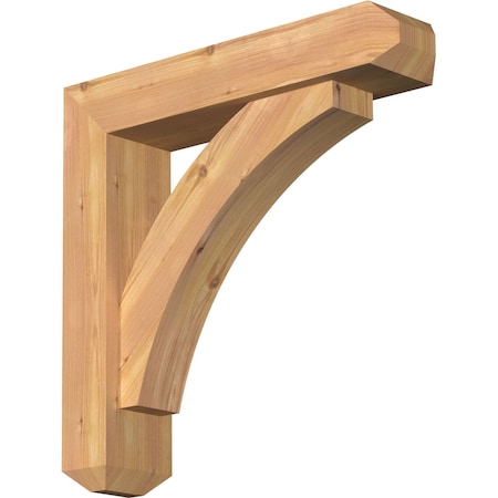 Thorton Craftsman Smooth Bracket W/ Offset Brace, Western Red Cedar, 5 1/2W X 24D X 24H